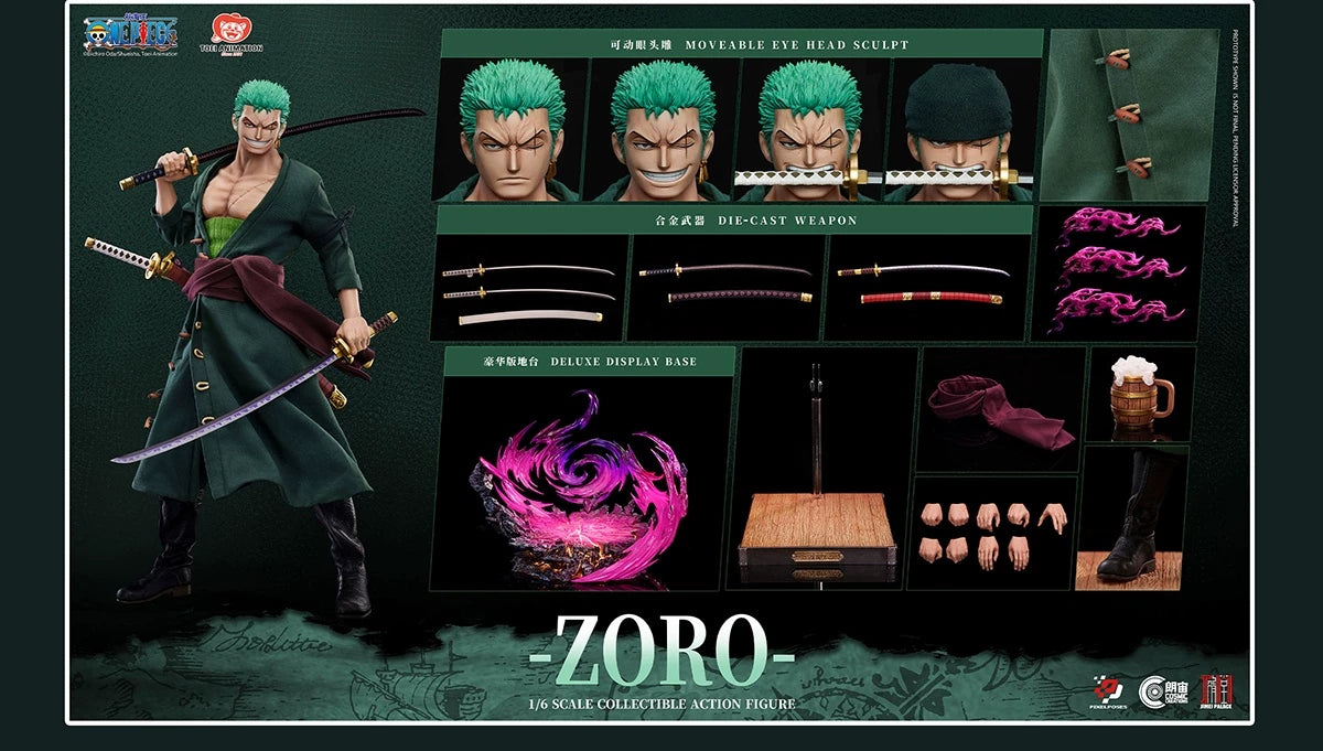 Pre-order 1/6 Pixel Poses PP-200595 Roronoa Zoro Action Figure