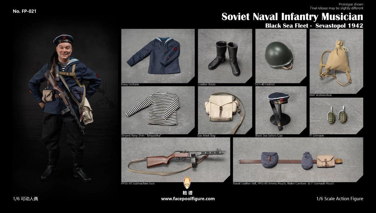 Pre-order 1/6 Facepool FP021 Soviet Naval Infantry Musician – Black Sea Fleet