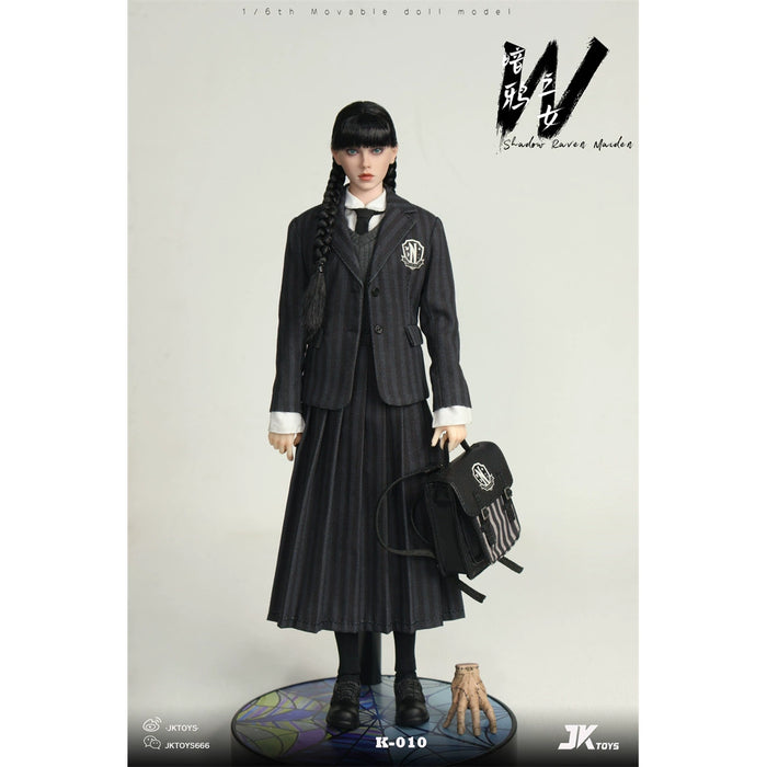 Pre-order 1/6 JKTOYS K-010 Shadow Raven Maiden Wednesday Cosplay Figure