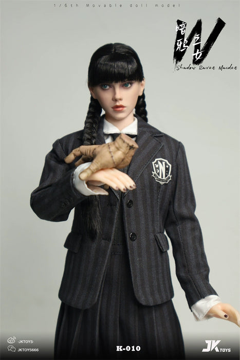Pre-order 1/6 JKTOYS K-010 Shadow Raven Maiden Wednesday Cosplay Figure