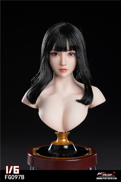 In-stock 1/6 Fire Girl Toys FG097 Asian Female head sculpt H#pale