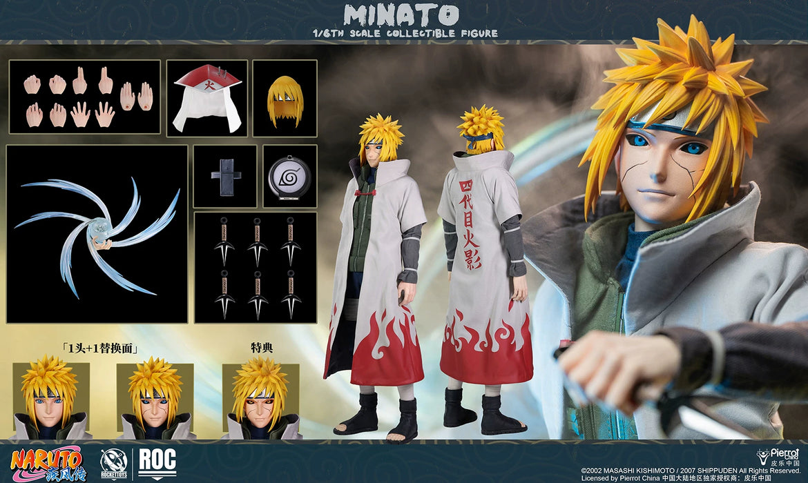 Pre-order 1/6 Rocket Toys ROC-015 Minato Namikaze Fourth Hokage Ver. Action Figure