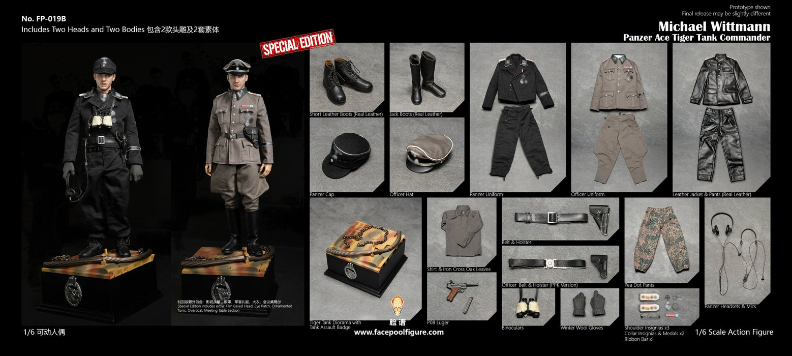 Pre-order 1/6 Facepool FP019 Panzer Ace Michael Wittmann Action Figure