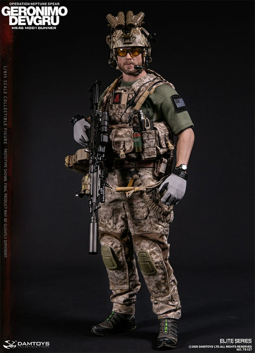 Pre-order 1/6 DAMTOYS 78107 DEVGRU Operation Neptune Spear “GERONIMO”MK46 MOD1 GUNNER