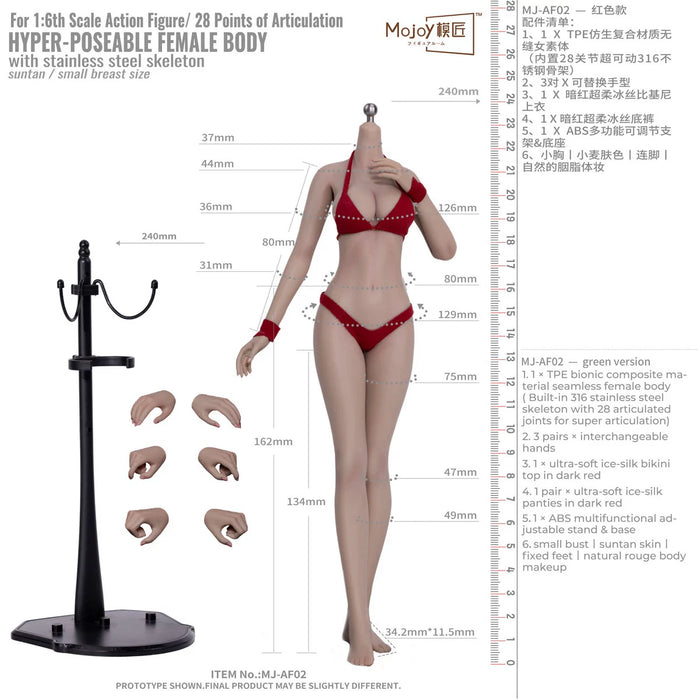 Pre-order 1/6 Mojoy MJ-AF01 & MJ-AF02 Seamless Female Figure Body Without Head