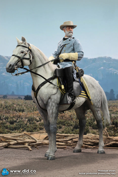 Pre-order 1/6 DID E60086 White War Horse (Standing) Scene & Diorama