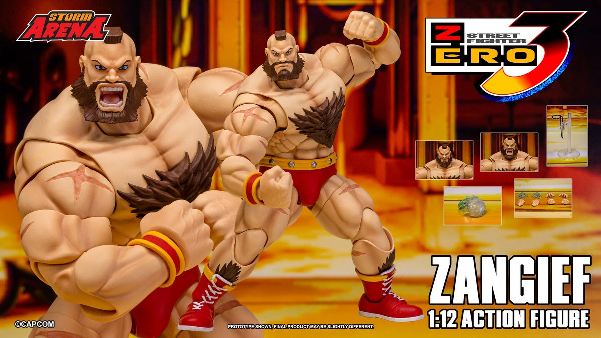 Pre-order 1/12 Storm Collectibles SFSA08 ZANGIEF - STREET FIGHTER ZERO 3 Action Figure