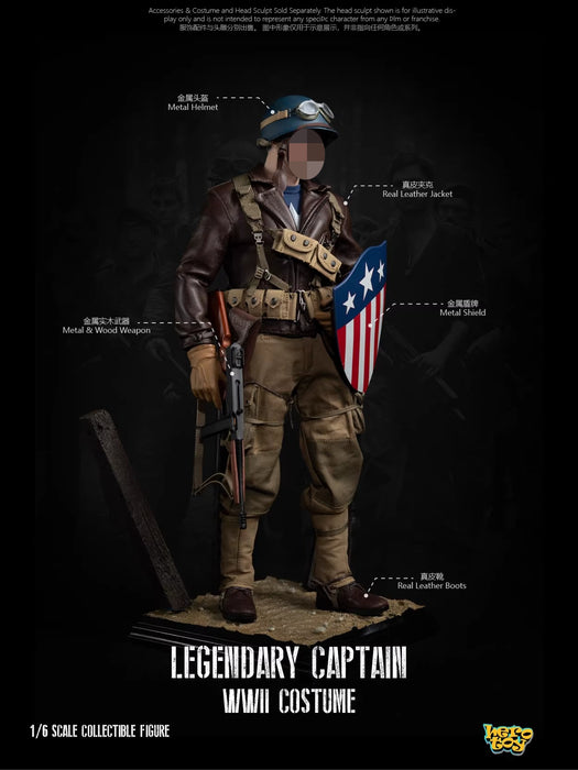 Pre-order 1/6 Facepool FPAC003 Legendary Captain WWⅡ Costume