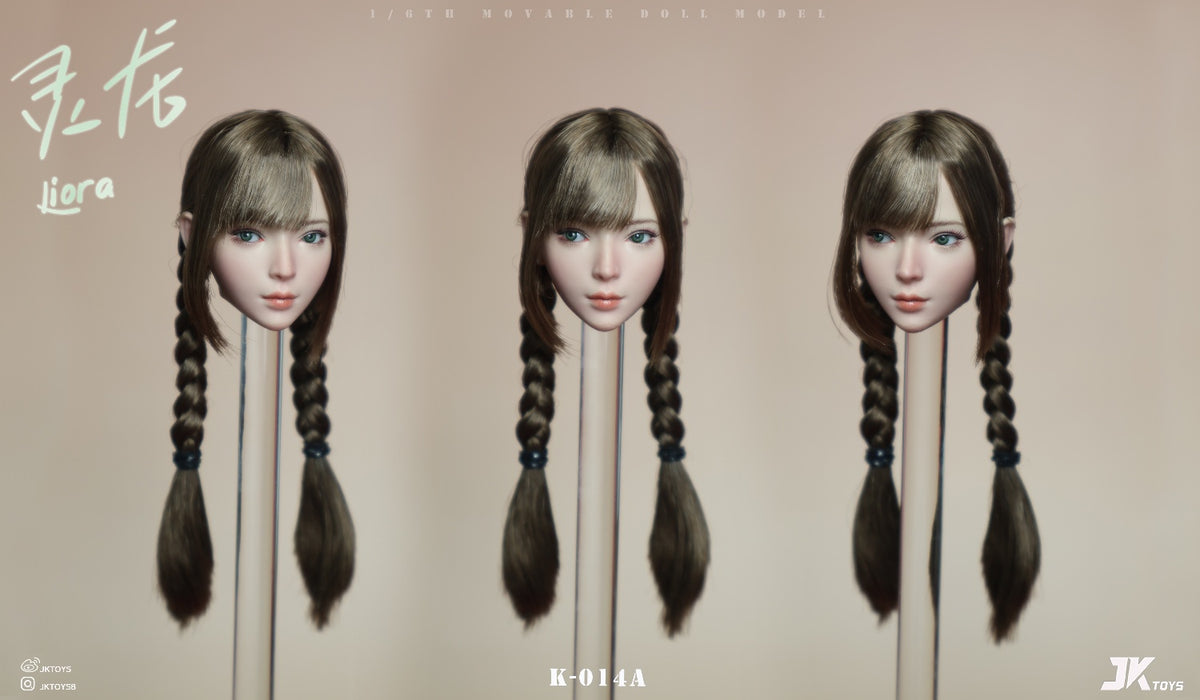 Pre-order 1/6 JKTOYS K-014 Asian Beauty Head Sculpt (Movable Eyes)- Liora