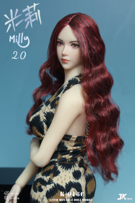 Pre-order 1/6 JKTOYS K-016 Milly2.0 Female Head Sculpt (ABCD)