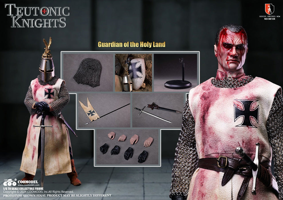 In-stock 1/6 COOMODEL Teutonic Knights SE135 SE136 (WHITE BRONZE VER)
