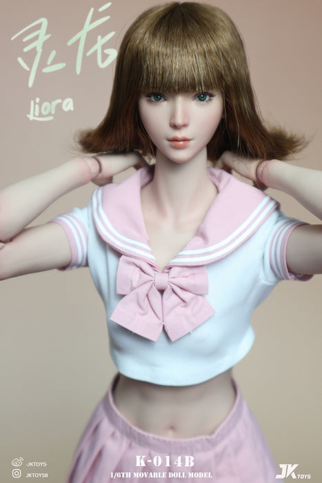 Pre-order 1/6 JKTOYS K-014 Asian Beauty Head Sculpt (Movable Eyes)- Liora