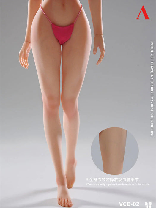 In-stock 1/6 Verycool VCD02 Seamless Female Body Mid Bust (Undetachable Feet)