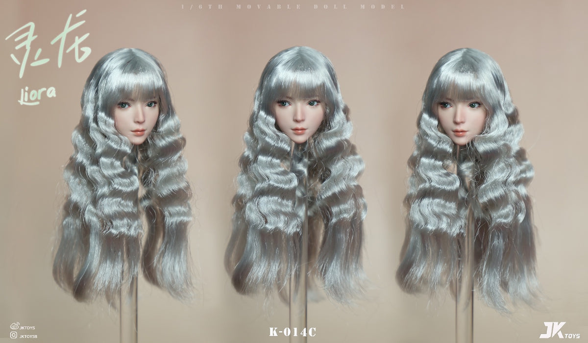 Pre-order 1/6 JKTOYS K-014 Asian Beauty Head Sculpt (Movable Eyes)- Liora
