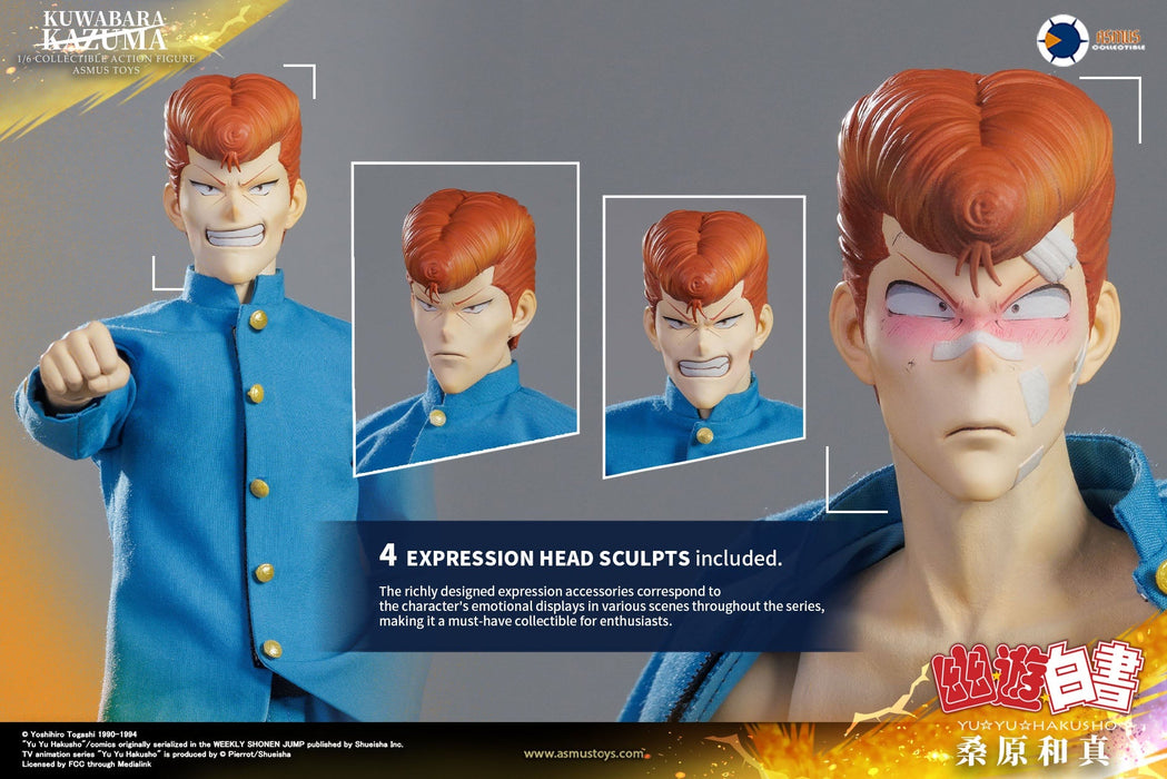 In-stock 1/6 ASMUS TOYS YUYU004A Yu Yu Hakusho Kazuma Kuwabara Figure