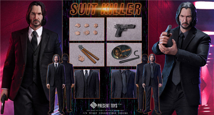 In-stock 1/6 Present Toys SP61 Suited Killer Action Figure