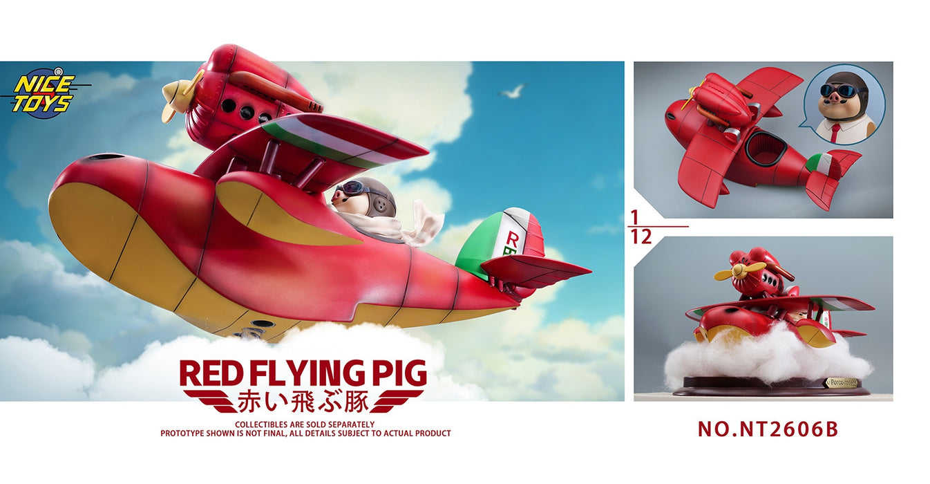 Pre-order 1/12 NICETOYS NT2606B Red Flying Pig Airplane