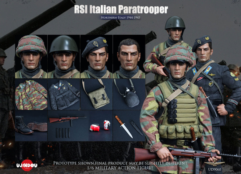 Pre-order 1/6 UJINDOU UD9068 RSI Italian Paratrooper Northern Italy 1944-1945 Action Figure
