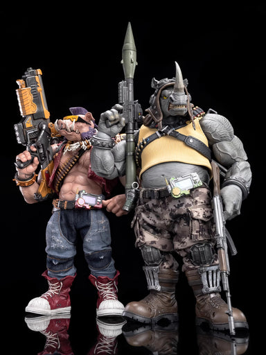 Pre-order 1/10 LINGJIHUN TURTLES Rocksteady & Bobop Figure