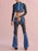 Pre-order 1/6 WORLD BOX CA021 Retro Patchwork Denim Female Clothes Set