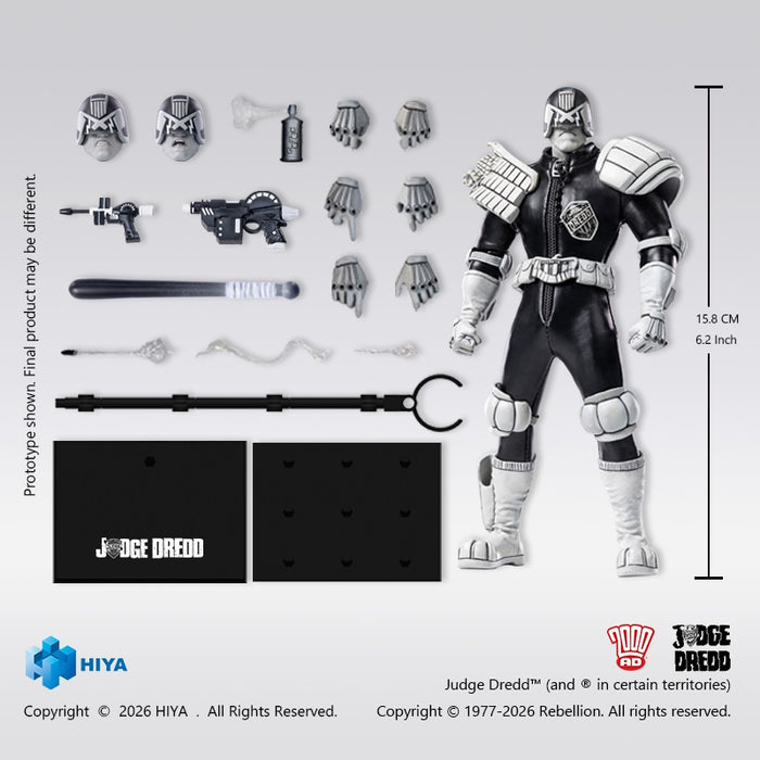 Pre-order 1/12 HiyaToys ESJ0163 Judge Dredd Exquisite Super Series Judge Dredd (Black & White Ver.)