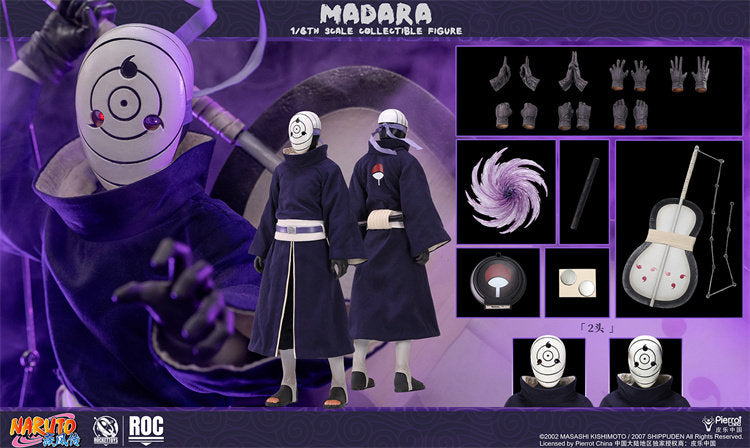 Pre-order 1/6 Rocket Toys ROC-021 Madara Uchiha White Mask Version Action Figure