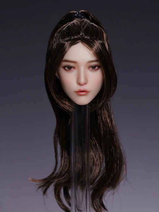In-stock 1/6 Super Duck SDH050 Female head sculpt w/ adjustable eyes H#pale