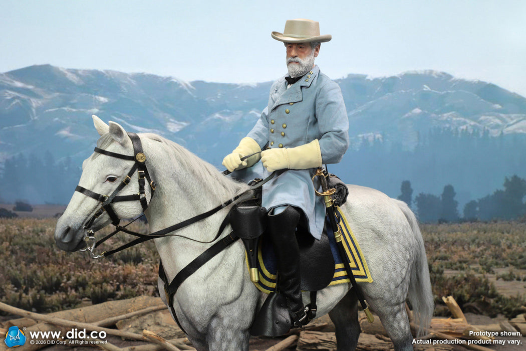 Pre-order 1/6 DID E60086 White War Horse (Standing) Scene & Diorama