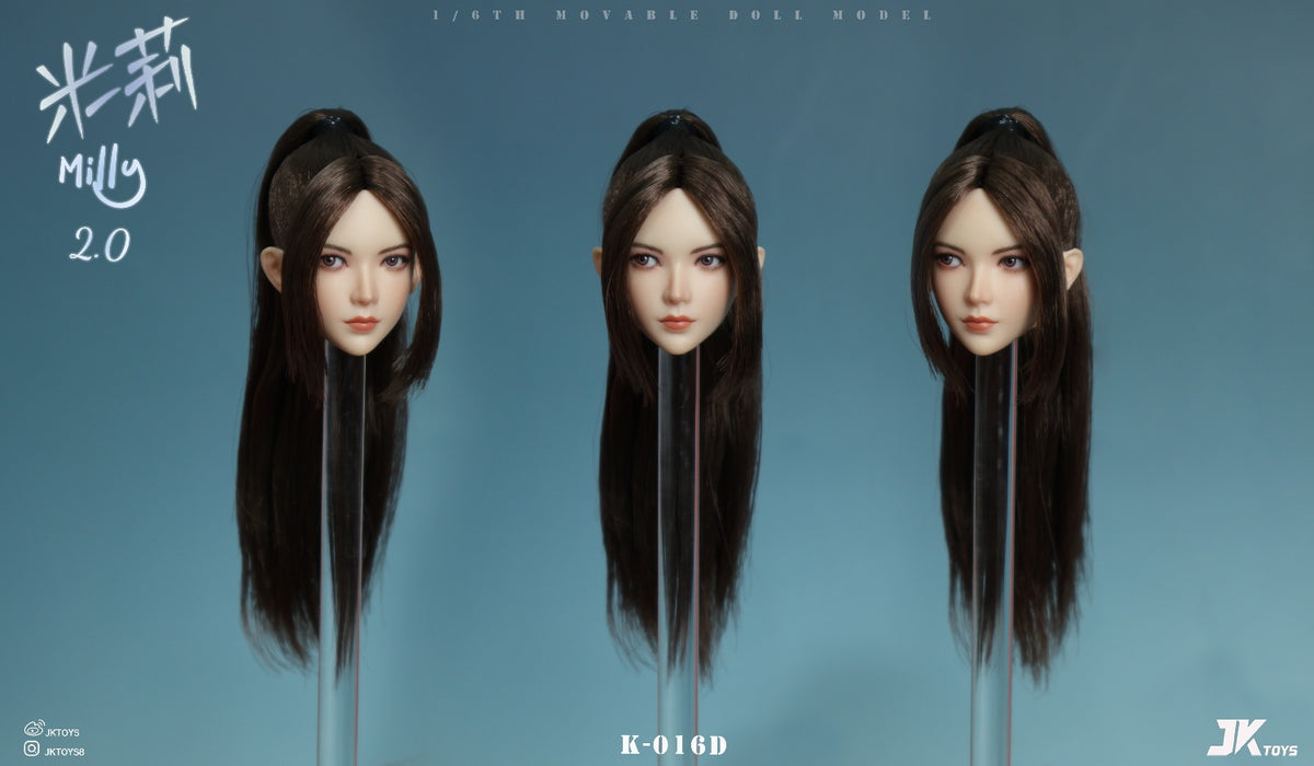 Pre-order 1/6 JKTOYS K-016 Milly2.0 Female Head Sculpt (ABCD)