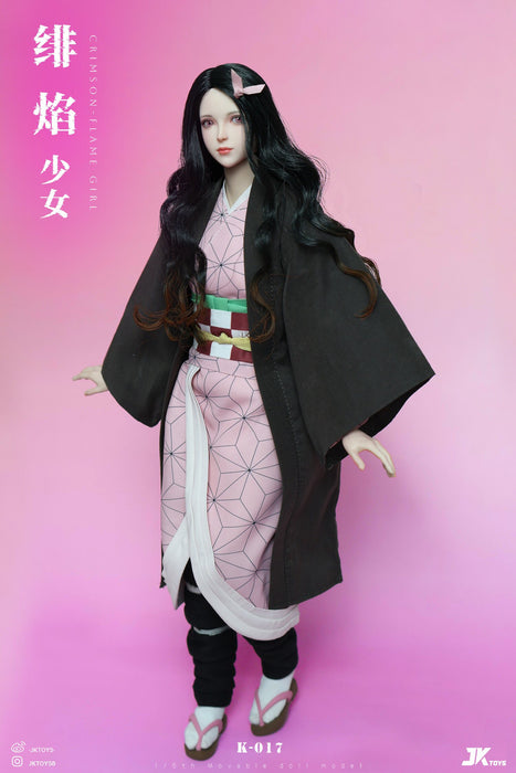 Pre-order 1/6 JKTOYS K-017 Crimson flame Girl Nezuko Cosplay Version Action Figure