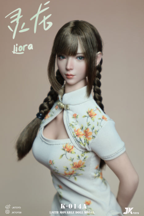 Pre-order 1/6 JKTOYS K-014 Asian Beauty Head Sculpt (Movable Eyes)- Liora