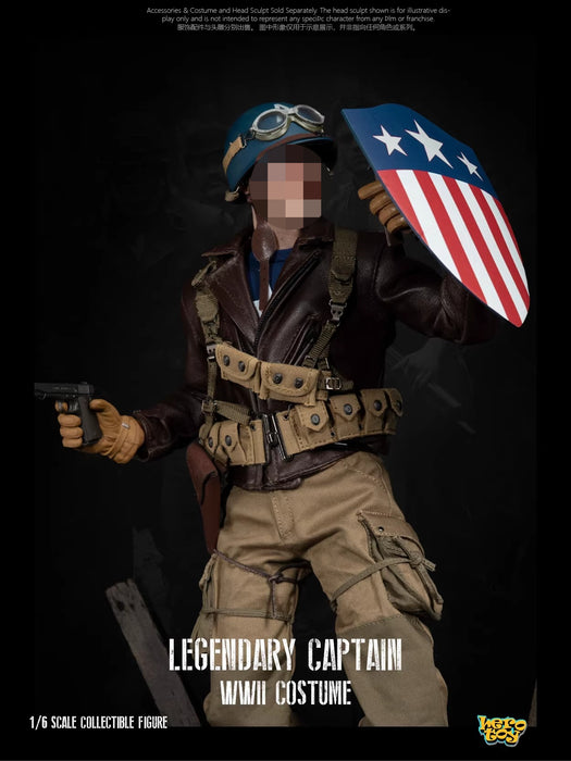 Pre-order 1/6 Facepool FPAC003 Legendary Captain WWⅡ Costume