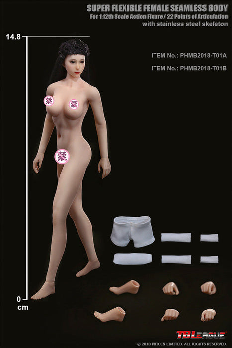 In-Stock TBLeague 1/12 Scale Female Seamless Body PHMB2018-T01(A/B) 6in Figure