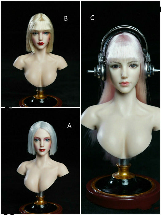 In-stock 1/6 SUPER DUCK SDH019 Female Head Sculpt H#pale