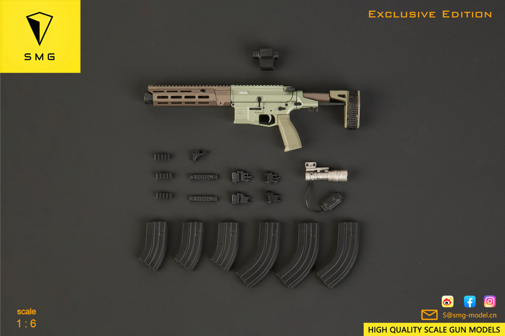 In-stock 1/6 SMG MDX508 Weapon Model 8001/8002/8003