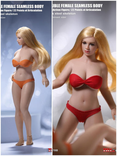 Female Body 1/12 Suntan Large Breast Red Bikini with Head TBLeague  PLLB2022-T05B