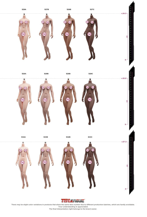 [#Dark brown] 1/6 TBLeague New Skin Tone Female Seamless Body