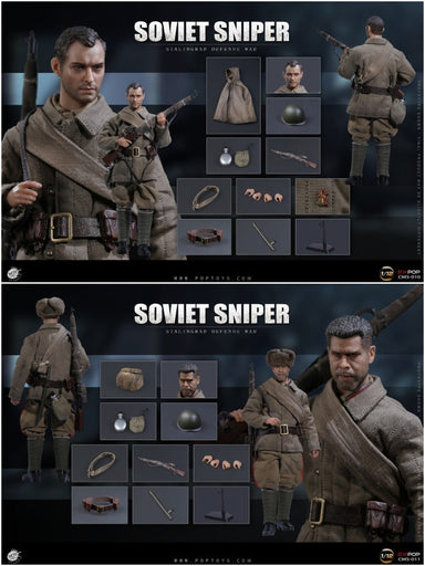 In-stock 1/12 POPTOYS CMS012 Soviet Snipers Action Figure (2 Figures)