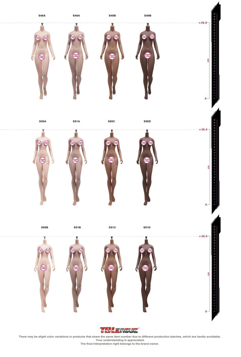 [#Dark brown] 1/6 TBLeague New Skin Tone Female Seamless Body