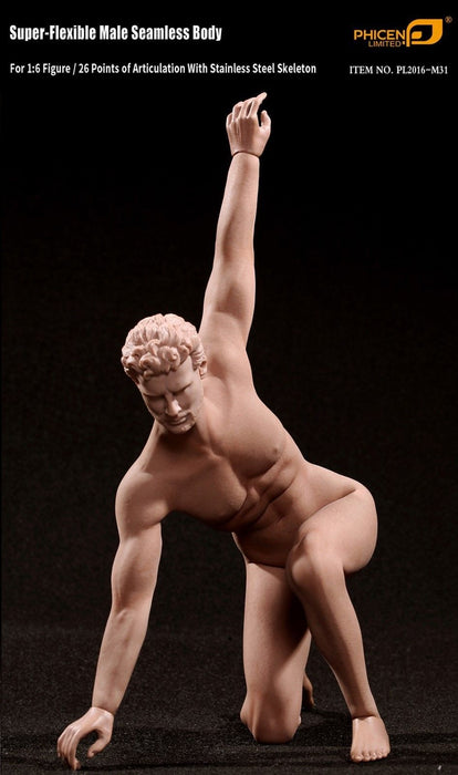thumbnail image 2 of TBLeague PHICEN M32 1/6 Seamless Muscular Male Action Figure Body - Steel Skeleton - 12in 2 of 6