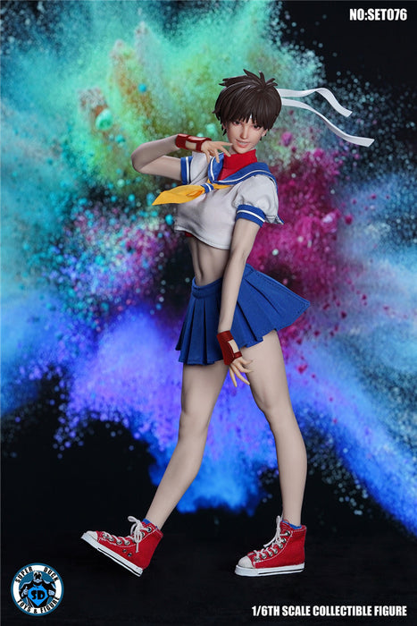 In-stock 1/6 SUPER DUCK SET076 Combat Girl In Sailor Uniform Custom Kit