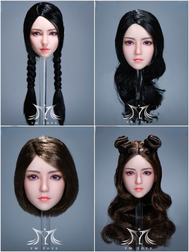 Nouveau Toys 1/6 Scale Female Head Sculpt Corina Black Hairpiece
