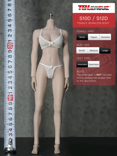 Large Bust Seamless Body - Suntan with Detachable Foot Version - TBLeague  Phicen 1/6 Scale Figure Body